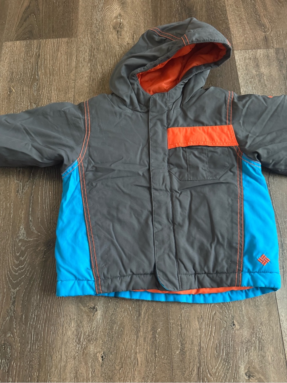 Columbia Children's Blue & Orange Winter Jacket and Snow Bib Set Size 3T - Picture 3 of 16